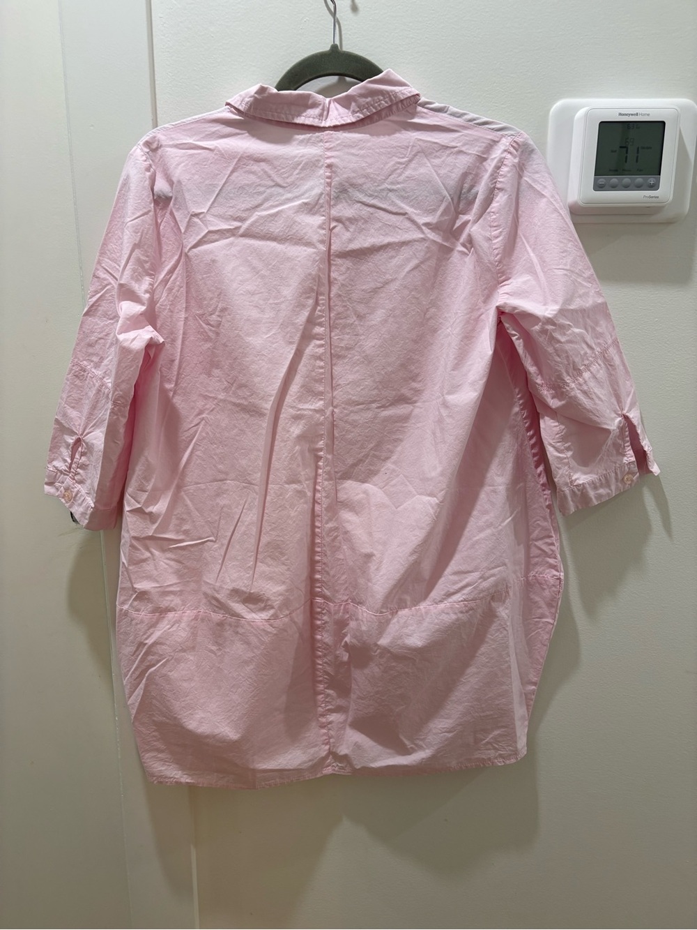 SALE π Light Pink Button-Up Bubble Tunic Shirt - Picture 3 of 4